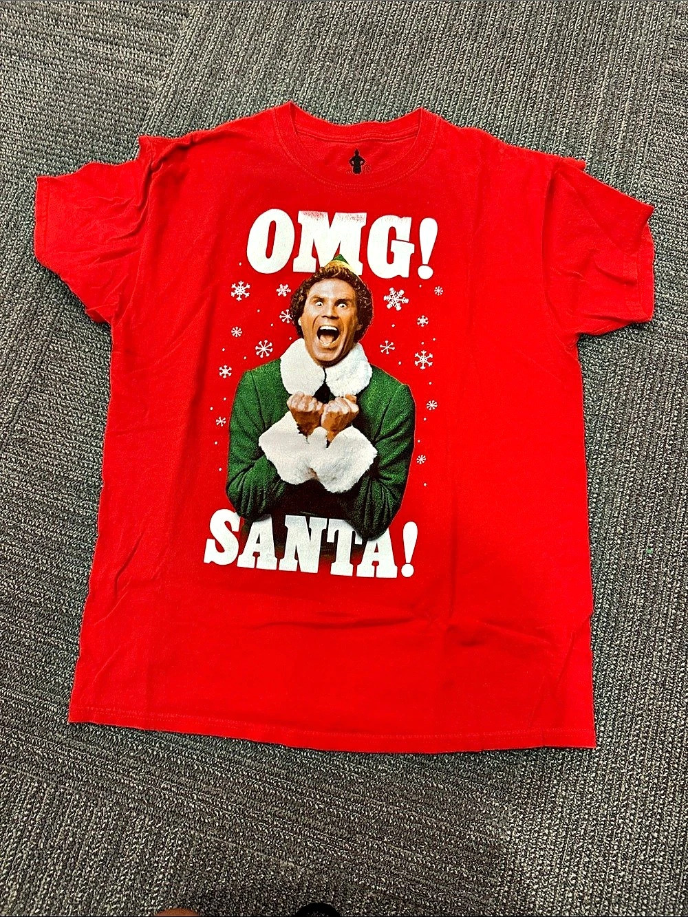 Ripple Junction Elf Buddy the Elf Omg Santa Tee Holiday Graphic Tee in Red